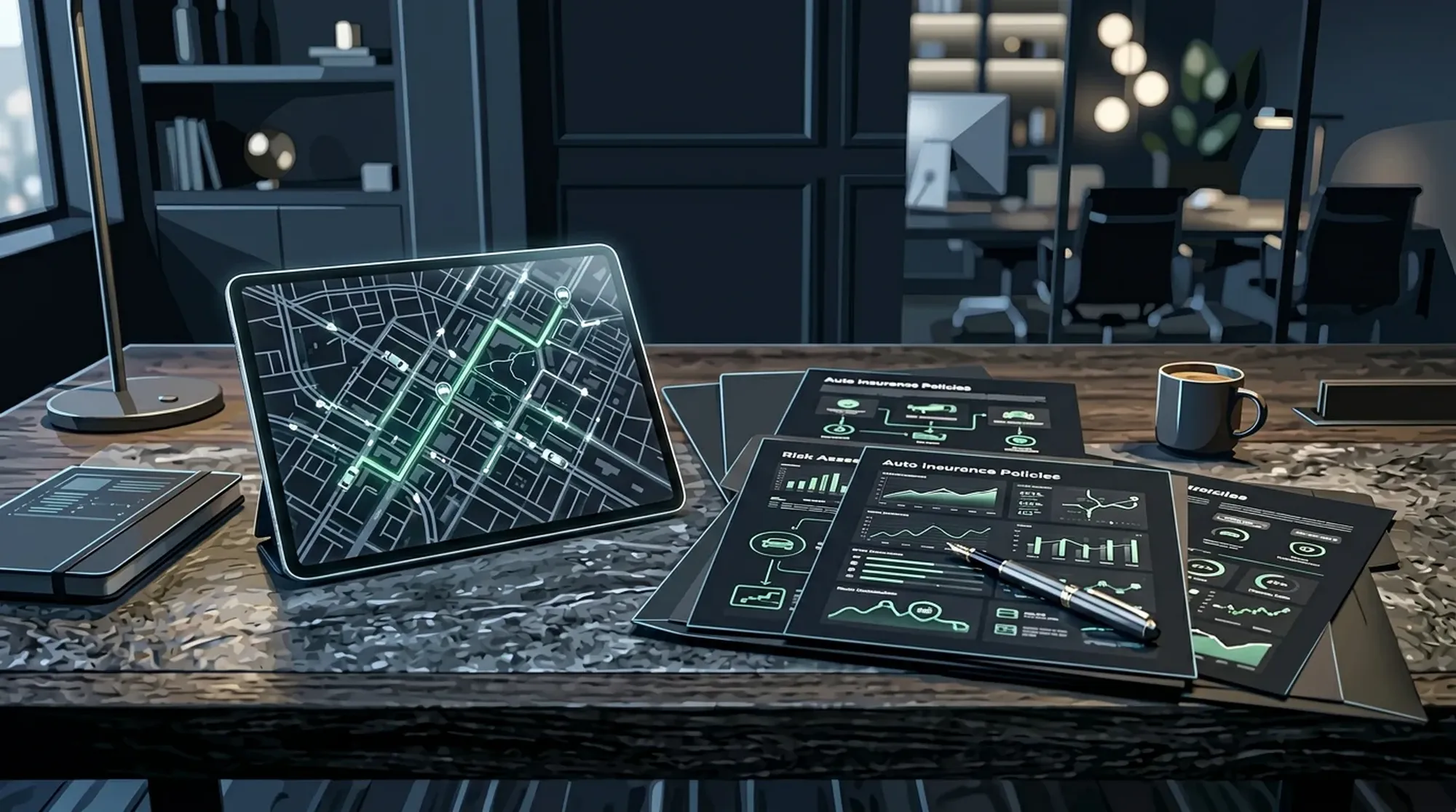 Ilustracja edukacyjna: ubezpieczenie komunikacyjne i podróże transgraniczne