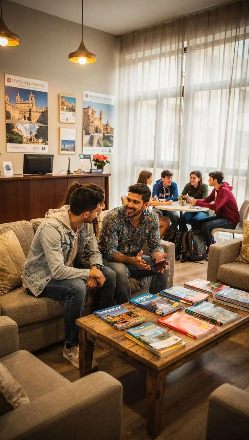Equipo de planificación coordinando logística de transporte y alojamientos en varias ciudades.